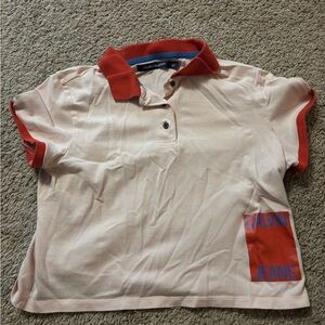 Calvin Klein Jeans Light Pink Polo with Red Details